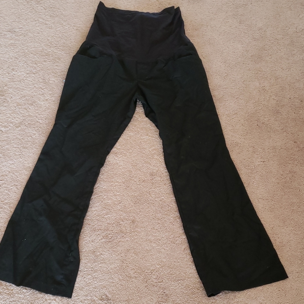 Black dressy maternity pants